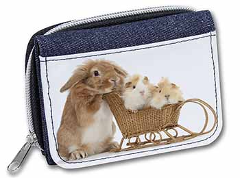 Rabbit and Guinea Pigs Unisex Denim Purse Wallet