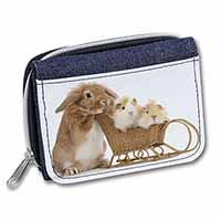 Rabbit and Guinea Pigs Unisex Denim Purse Wallet