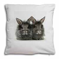 Silver Rabbits Soft White Velvet Feel Scatter Cushion