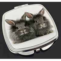Silver Rabbits Make-Up Compact Mirror