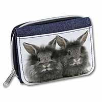 Silver Rabbits Unisex Denim Purse Wallet