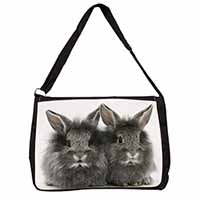 Silver Rabbits Large Black Laptop Shoulder Bag School/College