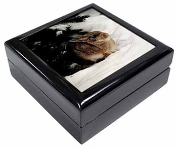Rabbit in Snow Keepsake/Jewellery Box