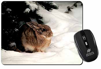 Rabbit in Snow Computer Mouse Mat