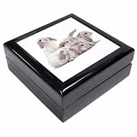 Cute White Rabbits Keepsake/Jewellery Box