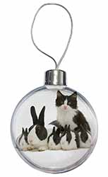 Belgian Dutch Rabbits and Kitten Christmas Bauble