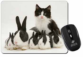 Belgian Dutch Rabbits and Kitten Computer Mouse Mat