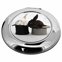 Rabbits in Top Hats Make-Up Round Compact Mirror