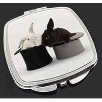 Rabbits in Top Hats Make-Up Compact Mirror