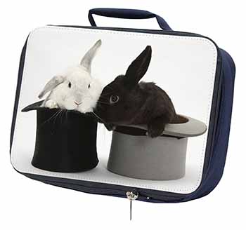 Rabbits in Top Hats Navy Insulated School Lunch Box/Picnic Bag