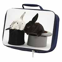 Rabbits in Top Hats Navy Insulated School Lunch Box/Picnic Bag
