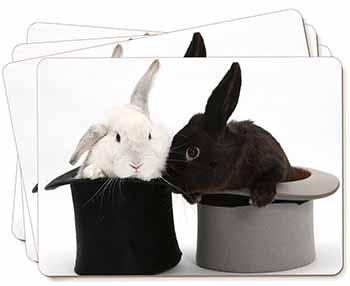 Rabbits in Top Hats Picture Placemats in Gift Box