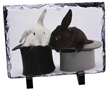 Rabbits in Top Hats, Stunning Photo Slate