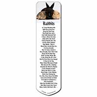 Rabbit and Guinea Pigs Print Bookmark, Book mark, Printed full colour