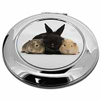 Rabbit and Guinea Pigs Print Make-Up Round Compact Mirror