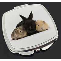 Rabbit and Guinea Pigs Print Make-Up Compact Mirror