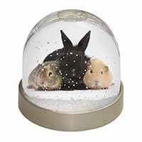 Rabbit and Guinea Pigs Print Snow Globe Photo Waterball