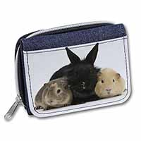 Rabbit and Guinea Pigs Print Unisex Denim Purse Wallet