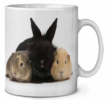 Rabbit and Guinea Pigs Print Ceramic 10oz Coffee Mug/Tea Cup