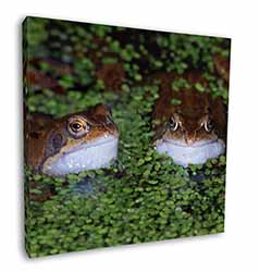 Pond Frogs Square Canvas 12"x12" Wall Art Picture Print
