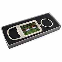 Pond Frogs Chrome Metal Bottle Opener Keyring in Box