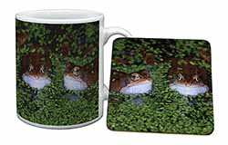 Pond Frogs Mug and Coaster Set