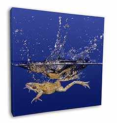 Diving Frog Square Canvas 12"x12" Wall Art Picture Print