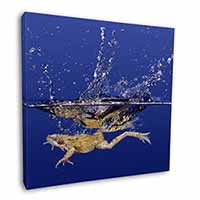 Diving Frog Square Canvas 12"x12" Wall Art Picture Print