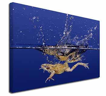 Diving Frog Canvas X-Large 30"x20" Wall Art Print