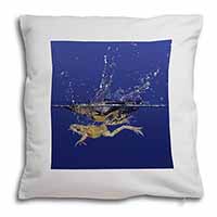 Diving Frog Soft White Velvet Feel Scatter Cushion