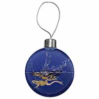 Diving Frog Christmas Bauble