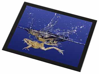 Diving Frog Black Rim High Quality Glass Placemat