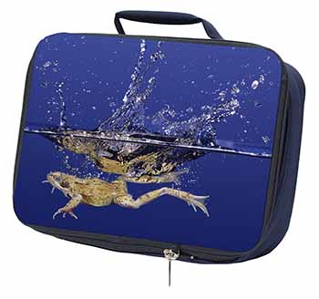 Diving Frog Navy Insulated School Lunch Box/Picnic Bag