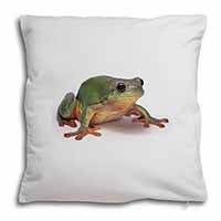 Tree Frog Reptile Soft White Velvet Feel Scatter Cushion