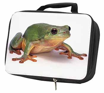 Tree Frog Reptile Black Insulated School Lunch Box/Picnic Bag