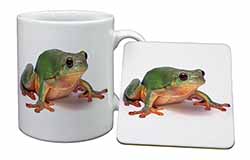Tree Frog Reptile Mug and Coaster Set