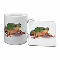 Tree Frog Reptile Mug and Coaster Set