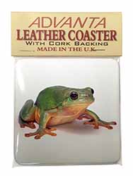 Tree Frog Reptile Single Leather Photo Coaster