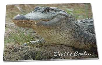 Large Glass Cutting Chopping Board Croc 