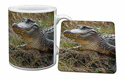 Crocodile Print Mug and Coaster Set