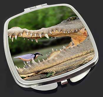 Nile Crocodile, Bird in Mouth Make-Up Compact Mirror