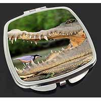 Nile Crocodile, Bird in Mouth Make-Up Compact Mirror