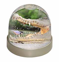 Nile Crocodile, Bird in Mouth Snow Globe Photo Waterball