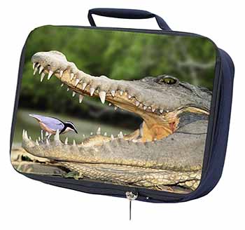 Nile Crocodile, Bird in Mouth Navy Insulated School Lunch Box/Picnic Bag