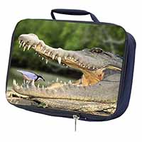 Nile Crocodile, Bird in Mouth Navy Insulated School Lunch Box/Picnic Bag