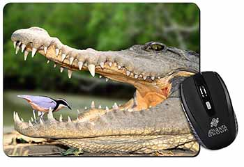 Nile Crocodile, Bird in Mouth Computer Mouse Mat