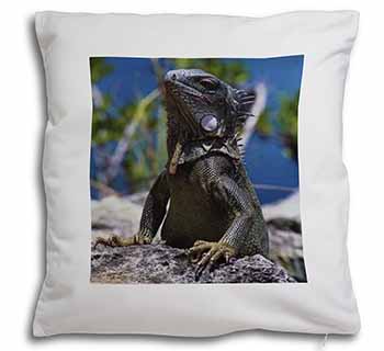 Lizard Soft White Velvet Feel Scatter Cushion