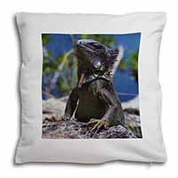 Lizard Soft White Velvet Feel Scatter Cushion