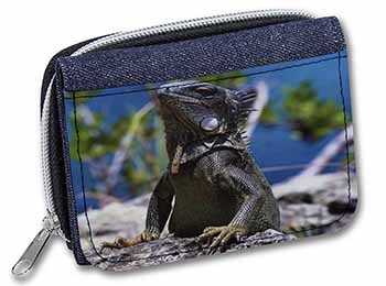 Lizard Unisex Denim Purse Wallet