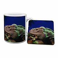 Iguana Lizard Mug and Coaster Set